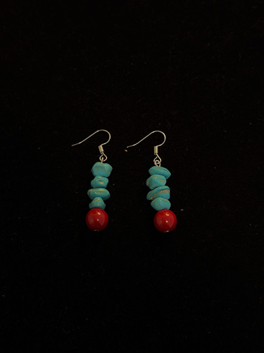 Sage Vintage古着Sarangite Earrings藏式撞色耳饰耳环