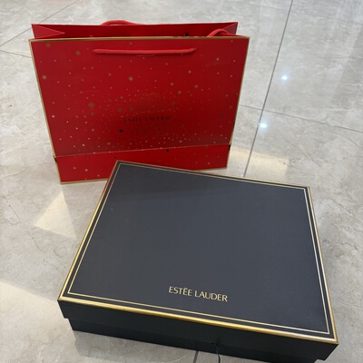 雅诗兰黛专柜礼盒礼袋 化妆品护肤品送礼包装盒礼品袋 空盒子