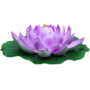 假荷花仿真花荷叶莲花塑料花水池鱼缸阳台小鱼池装饰造景浮水摆件