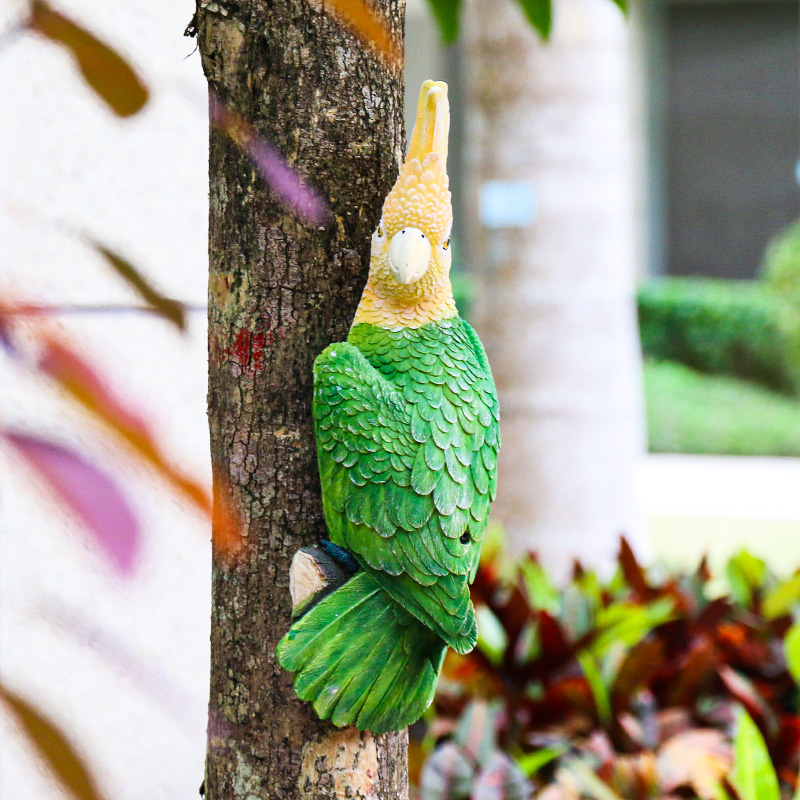 仿真壁挂鹦鹉墙面装饰布置