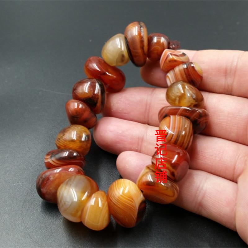 玉石缠丝玛瑙原石手链玛瑙随型手链玉石手串