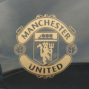 英超曼彻斯特联红魔曼联车贴反光贴纸球队队标队徽欧冠足球车身贴