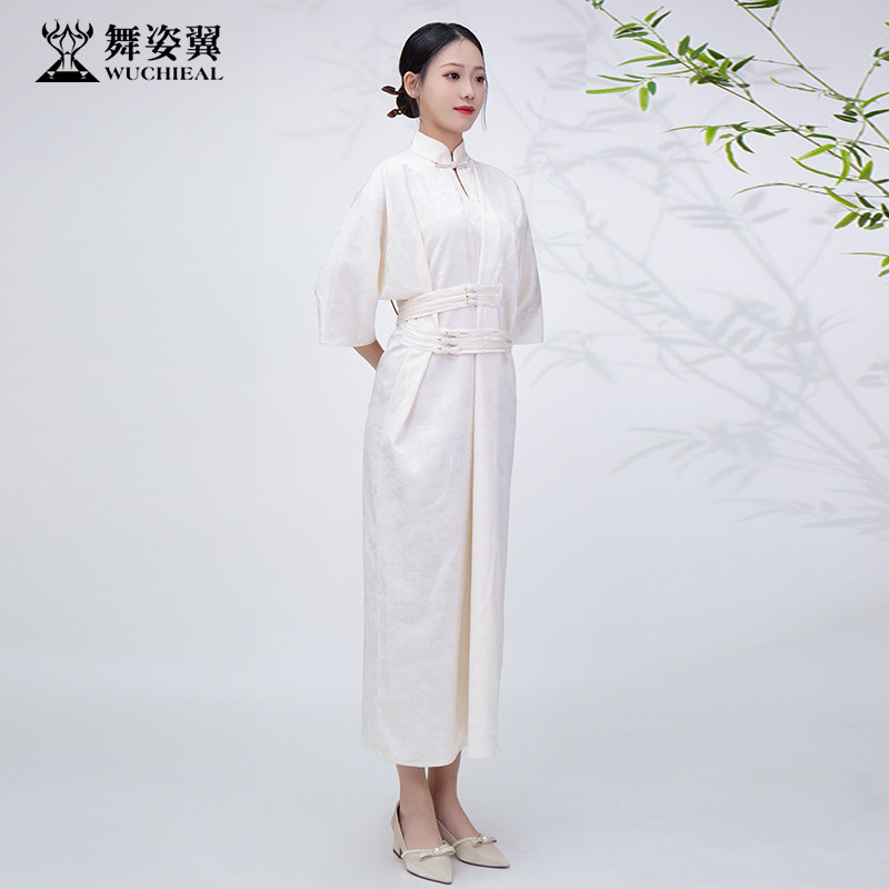 舞姿翼原创2024新款中式连衣裙禅服名媛形体仪态服