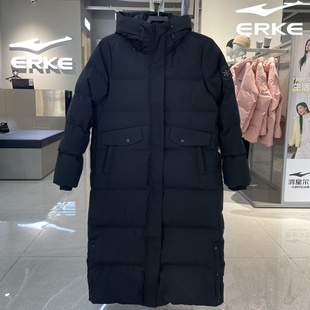 鸿星尔克女款长款加厚羽绒服2025冬新款12225401046休闲保暖运动