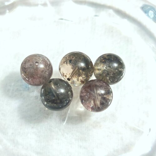天然冰透彩幽灵紫幽灵红幽灵莫奈花园13mm-18mm散珠圆珠单珠配件