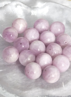 天然水晶皇后猫眼紫锂辉11mm圆珠散珠手链项链手工串珠配件单珠