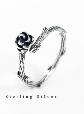 小众复古时尚风可调节开口戒指