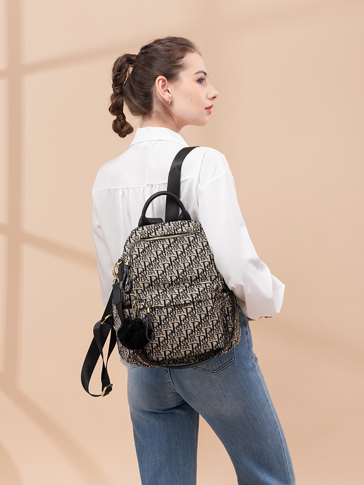 Poaba旅行女士双肩背包防水布