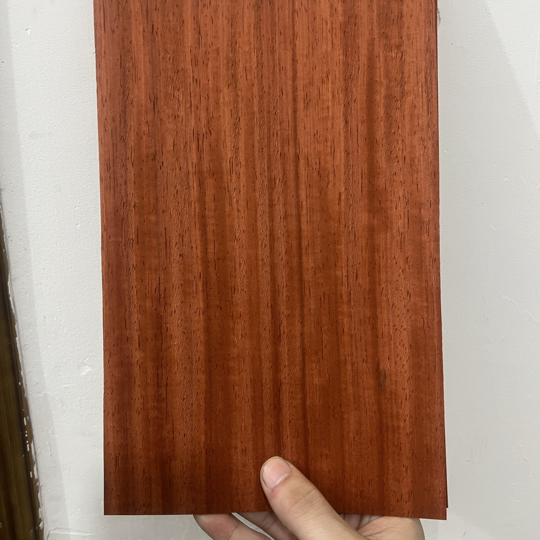 进口红檀面材厚度0.6mm木皮面材力材乒乓球拍底板木皮 17cm*28cm