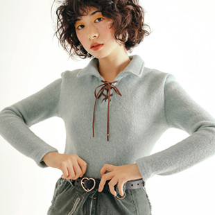 休闲饮料chill 套头上衣2024 drink可爱日系少女y2k复古百搭针织衫