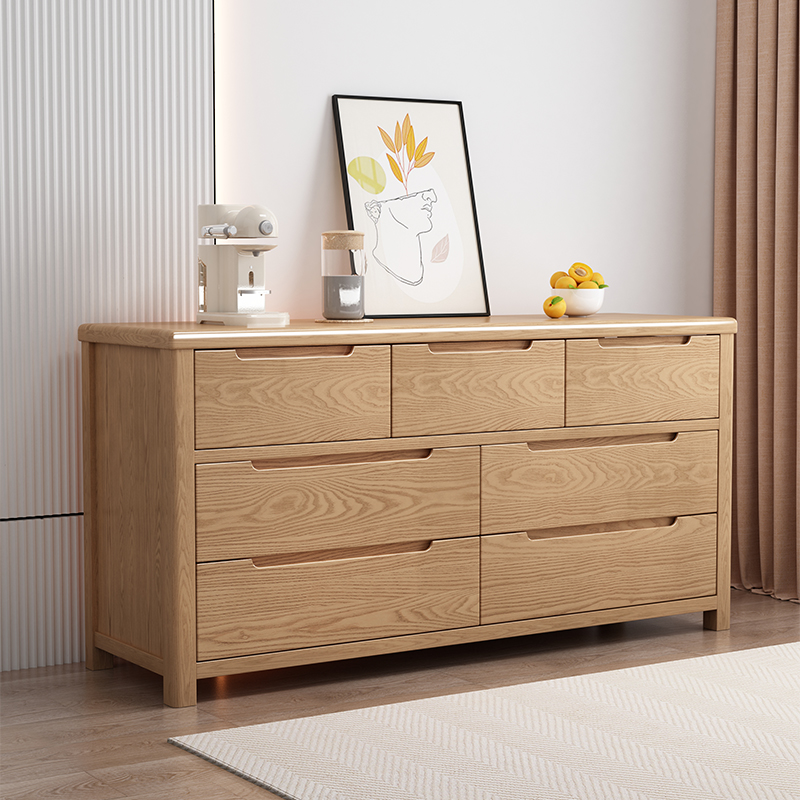 白蜡木中式简约全实木七斗柜