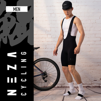 NEZA背带骑行裤夏季薄款修身