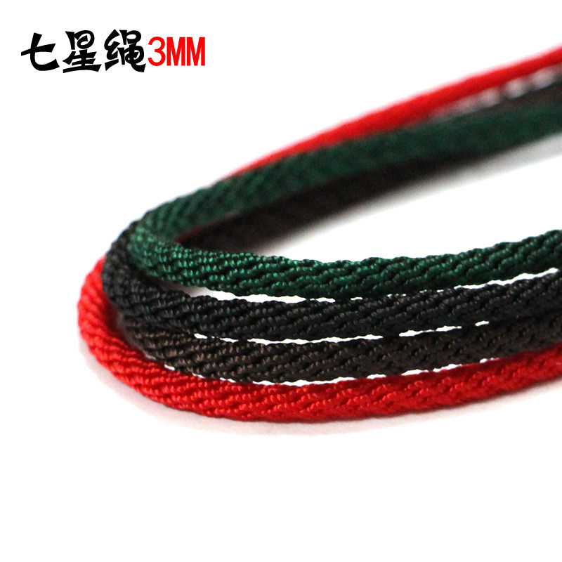 RED ROPE THICK BRACELET WOMENS NECKLACE ROPE DIY PENDANT ROPE PENDANT LANYARD WEAR-RESISTANT HANDMADE ROPE PENDANT MULTICOLORED LINE
