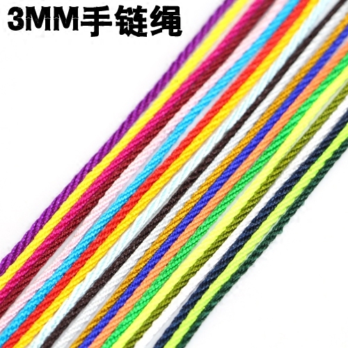 DIY项链手链红绳手工麻花绳