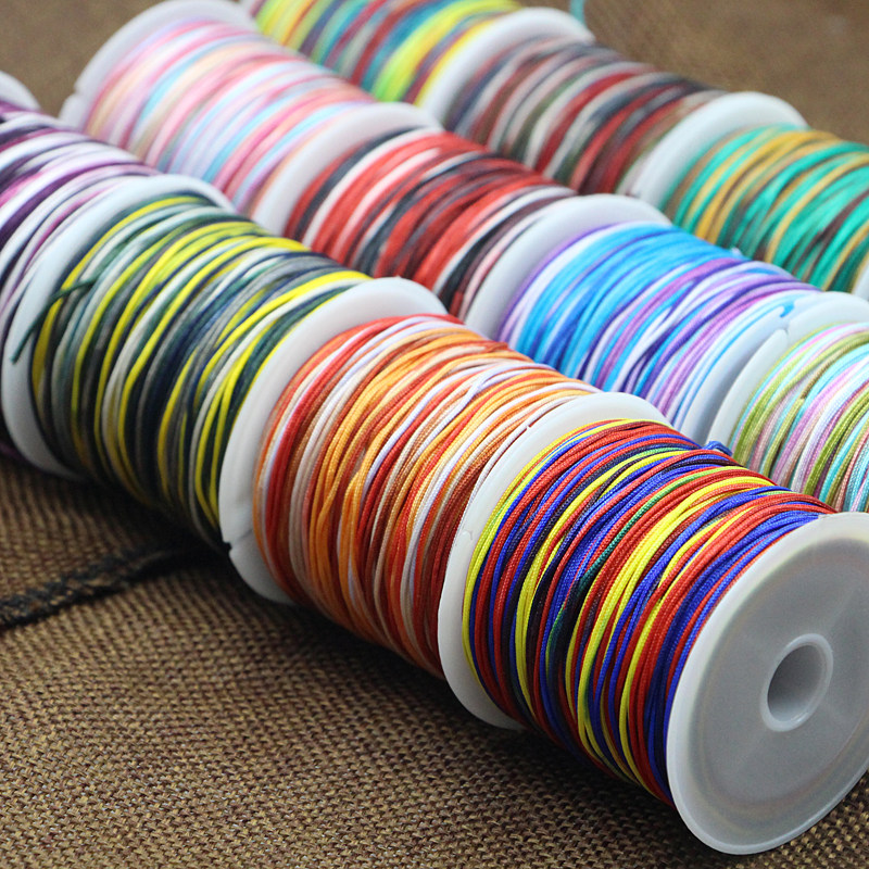 WEAVING NO. 72 COLOR JADE LINE GRADIENT DRAGON SCALE BRACELET BRACELET MULTICOLORED LINE PENDANT ROPE DIY BRACELET PENDANT ROPE JADE WIRE ROPE