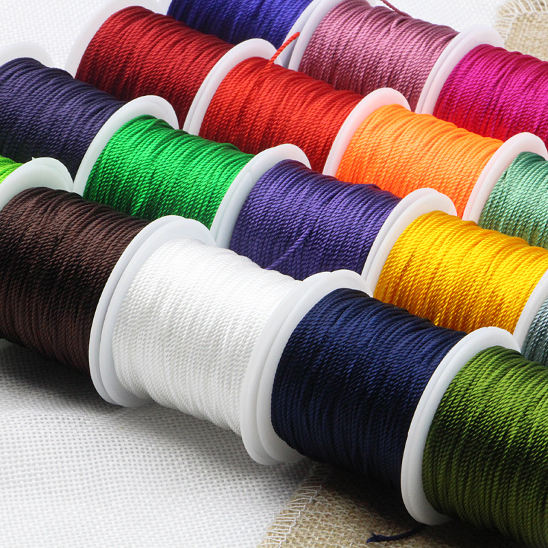 转运红绳彩色股线手链diy编织