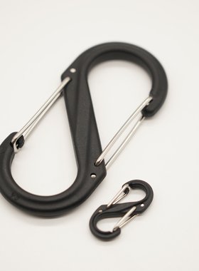 出外贸4号扣8字塑料登山扣 快挂钥匙扣八字环S形户外水壶挂钩扣