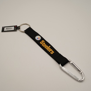 老美NFL匹兹堡钢人队正版登山扣钥匙圈钥匙链 包包挂件背包挂饰