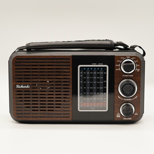 出国外FM/AM/SW三波段收音机 可插U盘SD卡听歌手提便携复古造型