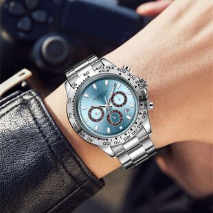 情侣男女生礼物 多功能黑科技高端机械表 官方正品 冰蓝迪陨石黑
