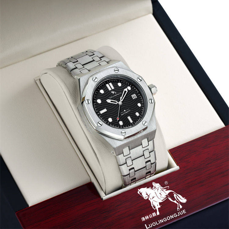 洛林公爵皇家橡树AP手表男士全自动机械表男款钢带防水夜光机械表