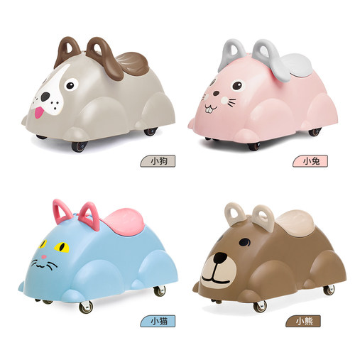 贝乐多Viking Toys 小熊猫兔狗万向轮多功能扭扭车溜娃宝宝溜溜车