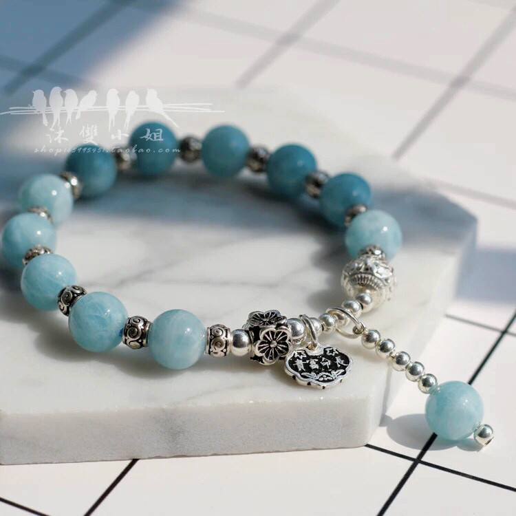 海蓝宝设计款勇敢之石水晶手链