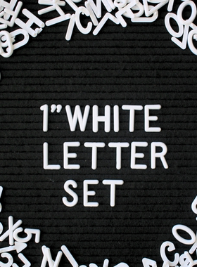 毛毡留言板字母板配套字母DIY字母留言板预剪1英寸字母配件252pcs