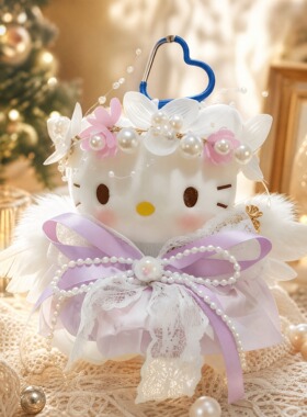 HelloKitty天使毛绒玩偶包包挂件