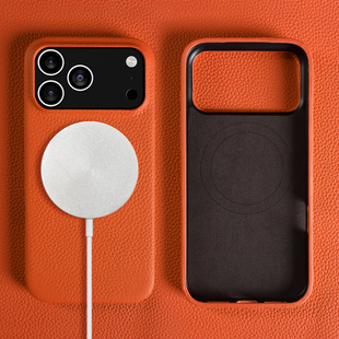 荔枝纹真皮适用苹果17Promax手机壳Air新款16Pro保护套轻奢高级感奢华15Plus磁吸全包软皮质14防摔牛皮13外壳