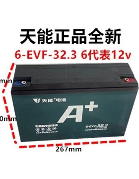 天能电池单个12V12A20A32A45A/a全新正品电动车三轮车铅酸电池