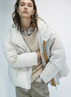 C0PE**AGEN 三国设计师出品 宽松连帽 多细节可收纳 小A型 羽绒服