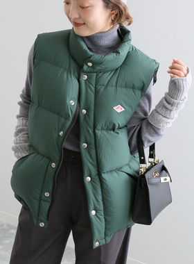 DANTON*IENA别注 皴皱感尼龙表层 里外全防水  90鹅绒轻盈暖 马甲