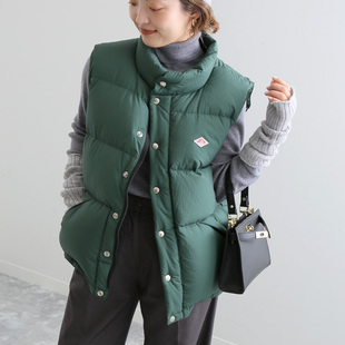 90鹅绒轻盈暖 DANTON 里外全防水 皴皱感尼龙表层 马甲 IENA别注