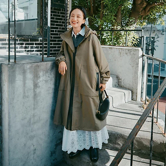 upper名作!!机能户外 不生硬的军款休闲 契合都市女性的 连帽风衣