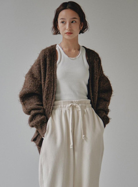 TDF 画册主打OVERSIZE羊毛混纺 vintage起毛感 高密度厚实V领外套