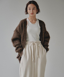 TDF 画册主打OVERSIZE羊毛混纺 vintage起毛感 高密度厚实V领外套