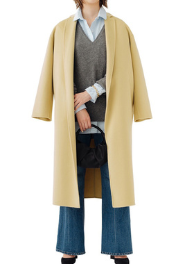 Plage王牌款 汉密尔顿100羊毛 招牌微廓形 气质翻领 手缝 大衣