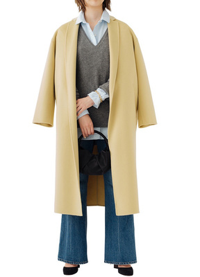 100羊毛汉密尔顿中长款气质百搭