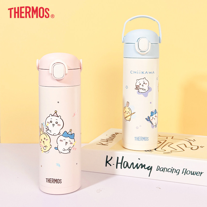 膳魔师儿童保温杯500ML大容量学生水杯chiikawa联名直饮杯子TCKV