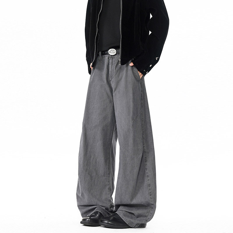 春季新款美式高街弯刀工装裤男潮流宽松直筒阔腿休闲裤子052HP65，男装工装外套，电商B203-1