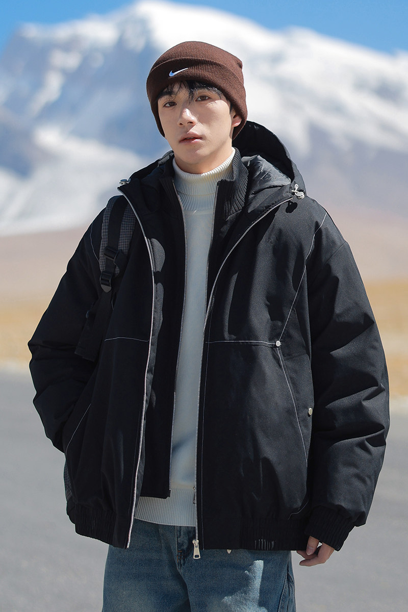 冬季美式户外假两件连帽棉衣男潮流宽松保暖加厚外套9022P108,男装棉衣,电商B203-1