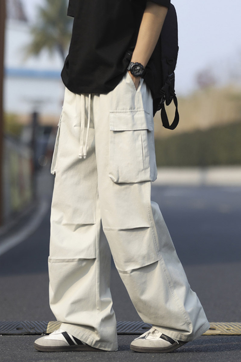 春夏新款美式多口袋工装裤男潮流宽松大码伞兵休闲长裤828特P52,男装工装外套,电商B203-1