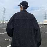 春季新款ins美式高街满天星牛仔外套男夹克潮流宽松痞帅上衣JK53，男装夹克，电商B203-1