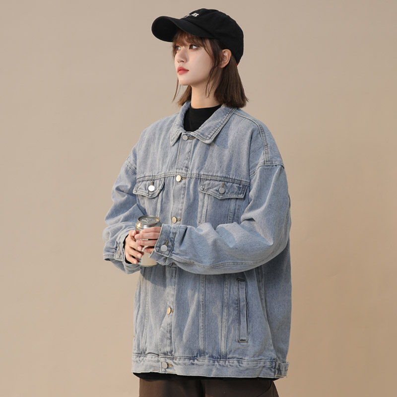 春秋季新款牛仔夹克女外套潮流宽松上衣JK50特P60,男装夹克,电商B203-1