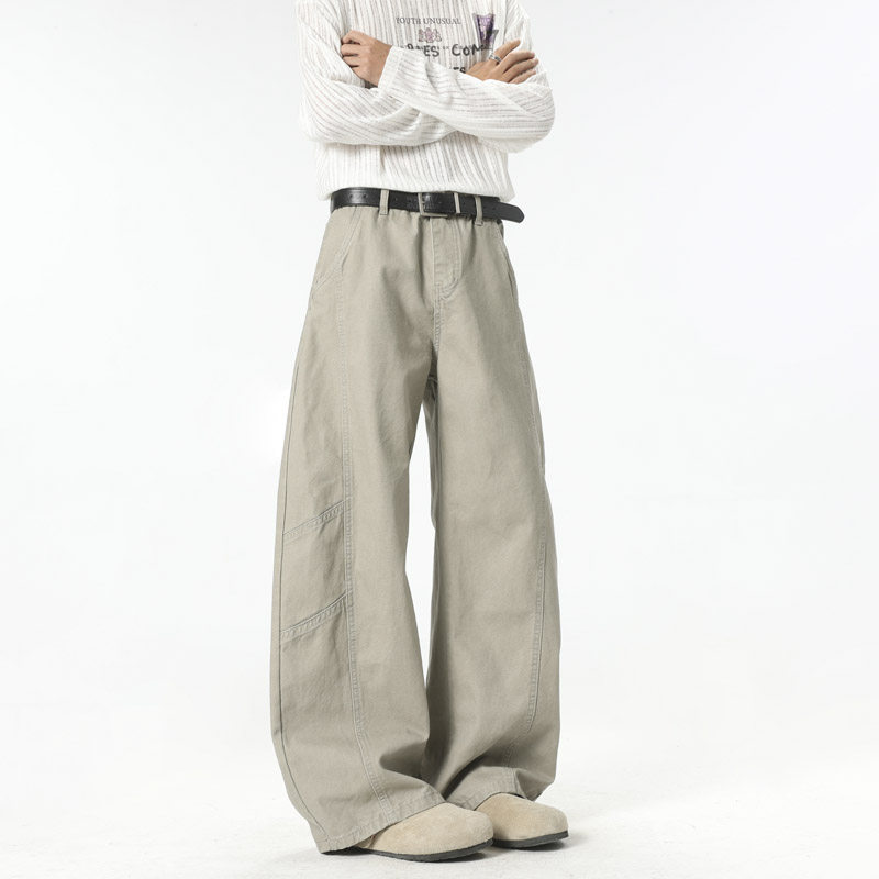 春季美式高街工装裤男潮流宽松直筒阔腿休闲裤百搭0123HP58，男装工装外套，电商B203-1