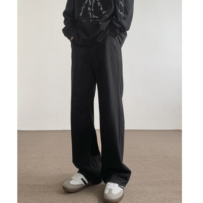 春季ins美式高街百搭休闲裤男潮流宽松直筒阔腿长裤子KZ18P42,男装休闲裤,电商B203-1