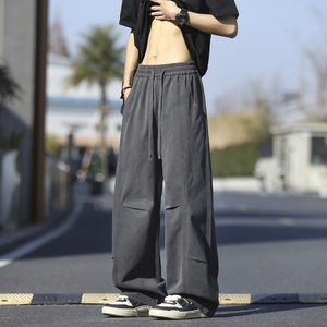 春夏季新款高街莱赛尔天丝牛仔裤男潮流宽松直筒裤子 6035 特P50图片