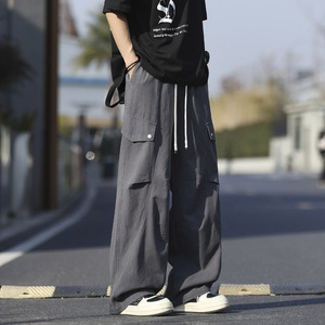 春夏新款美式多口袋工装裤男士潮流宽松大码休闲长裤 829 特P53图片