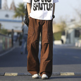 春夏季新款多口袋工装裤男宽松直筒阔腿休闲裤子832特P55，男装工装外套，电商B203-1